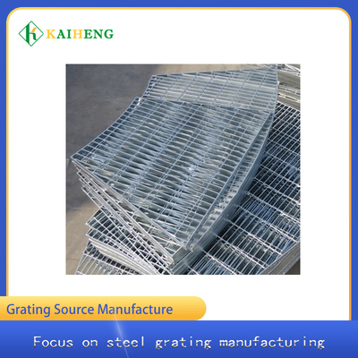 ANSI NAAMM Safety Galvanized Steel Walkway Grating Fan Berbentuk