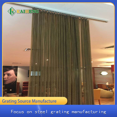 Metal Kerai Dekoratif Wire Mesh Partisi Tirai Pintu Aluminium
