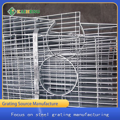 Oem Galvanized Metal Grid Mild Steel Grating Untuk Bangunan Kilang