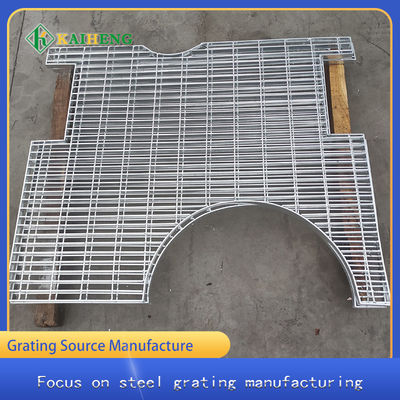 Oem Galvanized Metal Grid Mild Steel Grating Untuk Bangunan Kilang