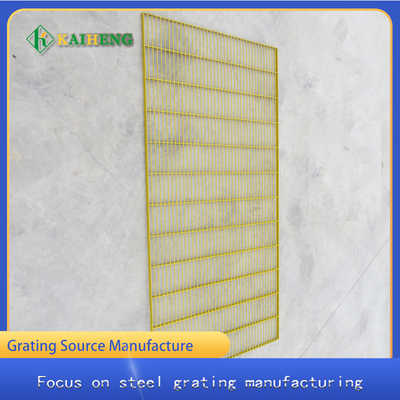 Plastik Mencelupkan Logam Kuning Grill Grate Carbon Steel Grating Untuk Pagar Rumah Ayam
