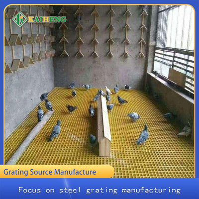 Fiberglass Tahan Korosi FRP Pultruded Grating Grille 1x3 untuk Kandang Merpati