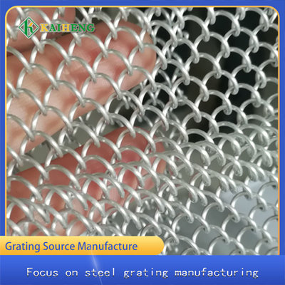 Metal Kerai Dekoratif Wire Mesh Partisi Tirai Pintu Aluminium