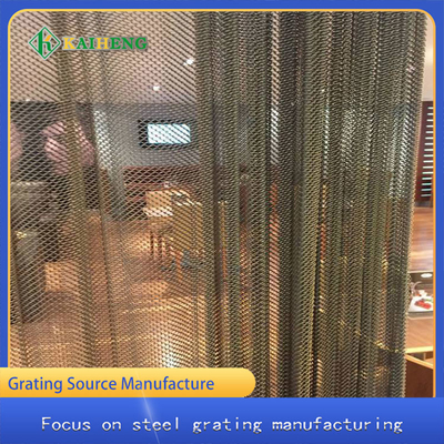 Metal Kerai Dekoratif Wire Mesh Partisi Tirai Pintu Aluminium