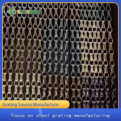 Cincin Dekoratif Aluminium Door Curtain Chain Mesh Disesuaikan